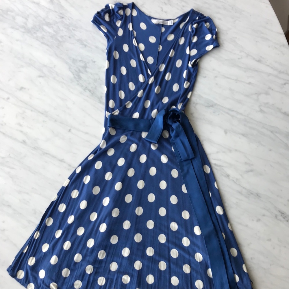 Zara wrap midi dress with satin belt